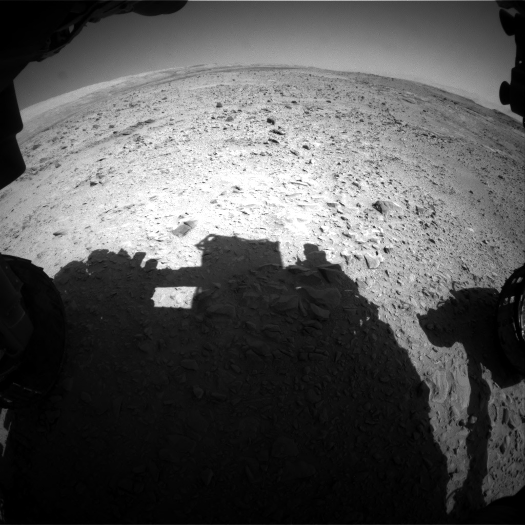 Nasa's Mars rover Curiosity acquired this image using its Front Hazard Avoidance Camera (Front Hazcam) on Sol 508, at drive 284, site number 25