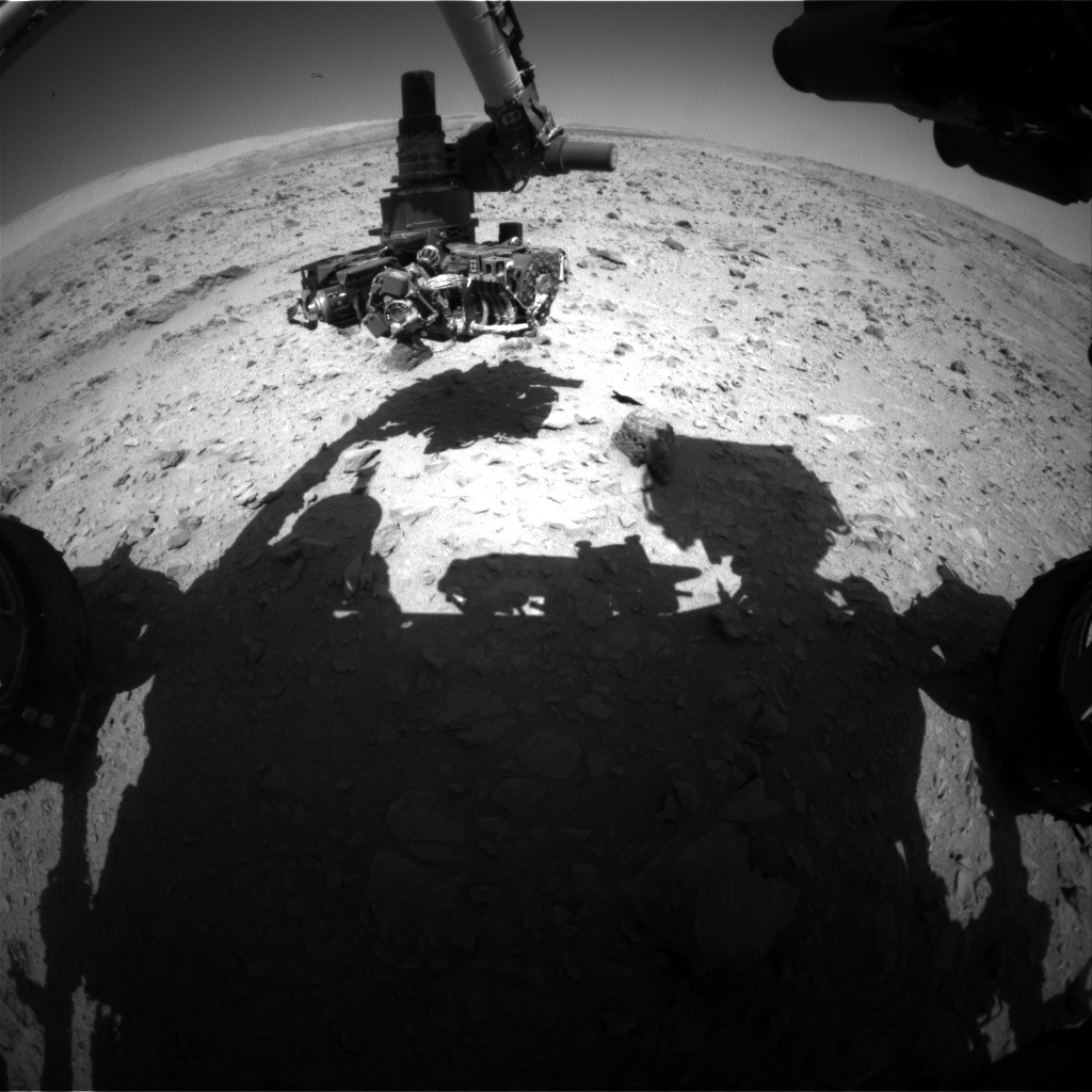 Nasa's Mars rover Curiosity acquired this image using its Front Hazard Avoidance Camera (Front Hazcam) on Sol 510, at drive 312, site number 25