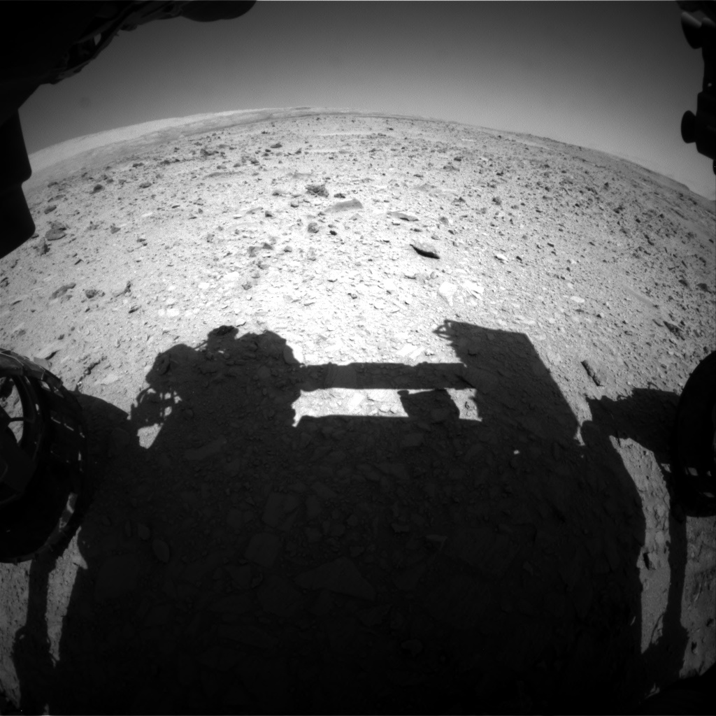 Nasa's Mars rover Curiosity acquired this image using its Front Hazard Avoidance Camera (Front Hazcam) on Sol 511, at drive 384, site number 25