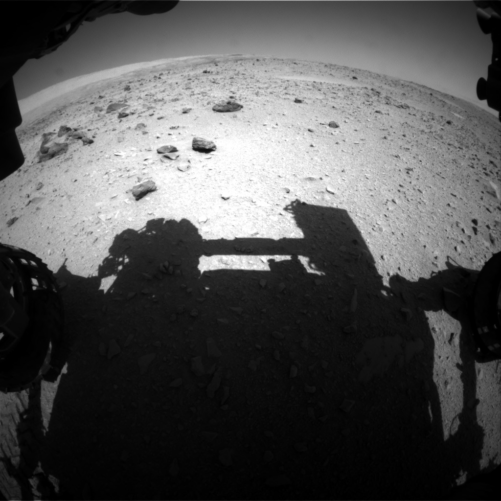Nasa's Mars rover Curiosity acquired this image using its Front Hazard Avoidance Camera (Front Hazcam) on Sol 511, at drive 462, site number 25