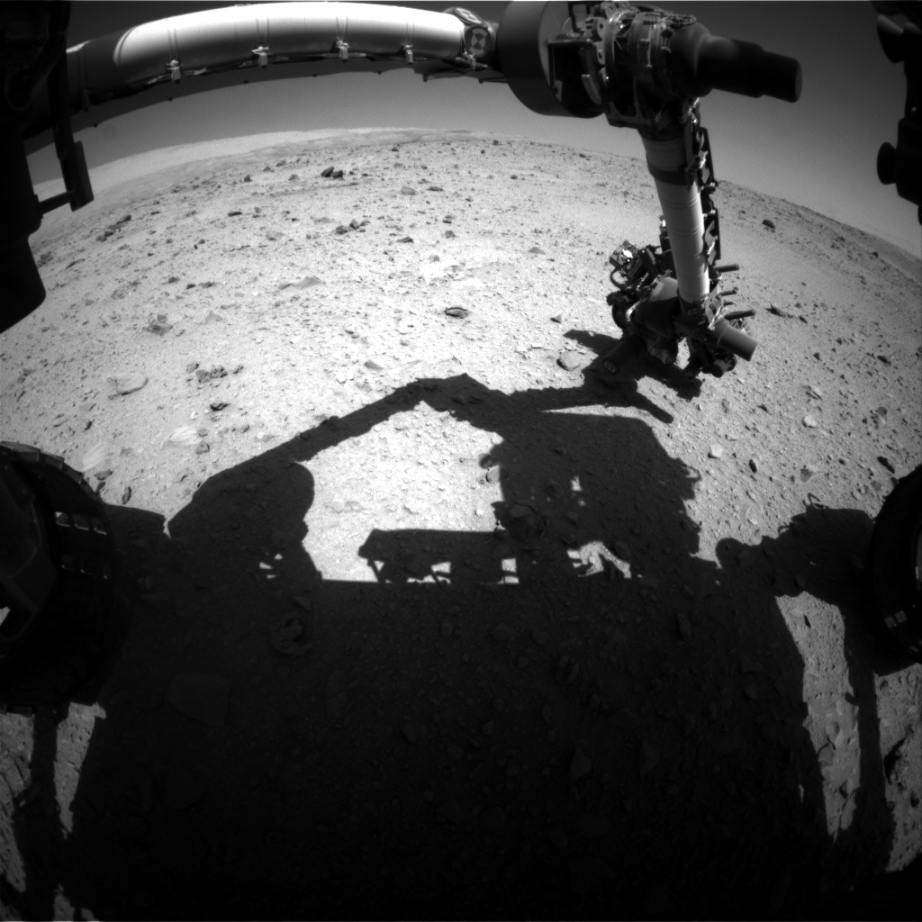 Nasa's Mars rover Curiosity acquired this image using its Front Hazard Avoidance Camera (Front Hazcam) on Sol 512, at drive 510, site number 25