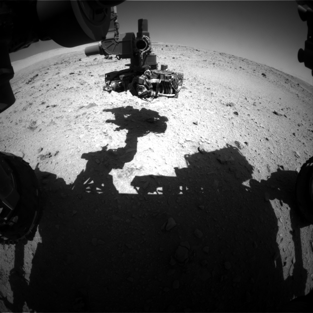 Nasa's Mars rover Curiosity acquired this image using its Front Hazard Avoidance Camera (Front Hazcam) on Sol 513, at drive 522, site number 25