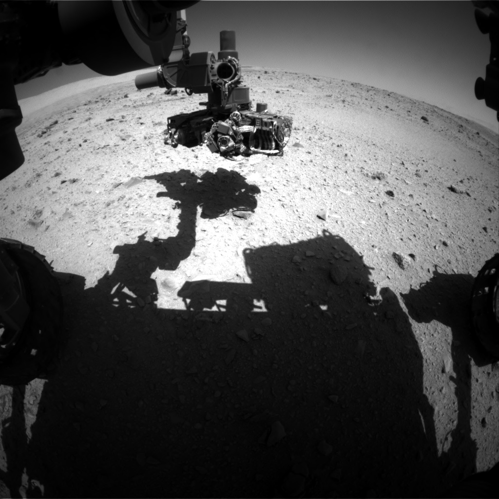 Nasa's Mars rover Curiosity acquired this image using its Front Hazard Avoidance Camera (Front Hazcam) on Sol 513, at drive 528, site number 25