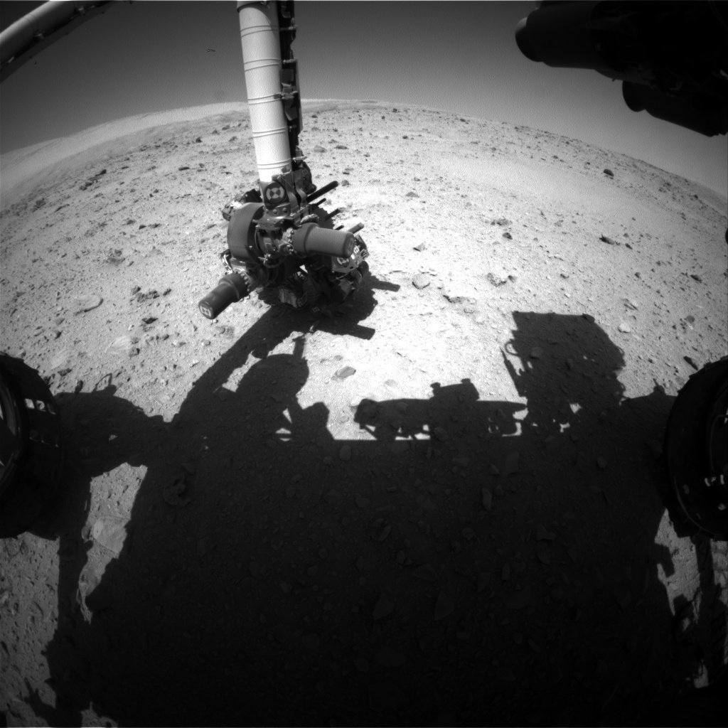Nasa's Mars rover Curiosity acquired this image using its Front Hazard Avoidance Camera (Front Hazcam) on Sol 513, at drive 510, site number 25