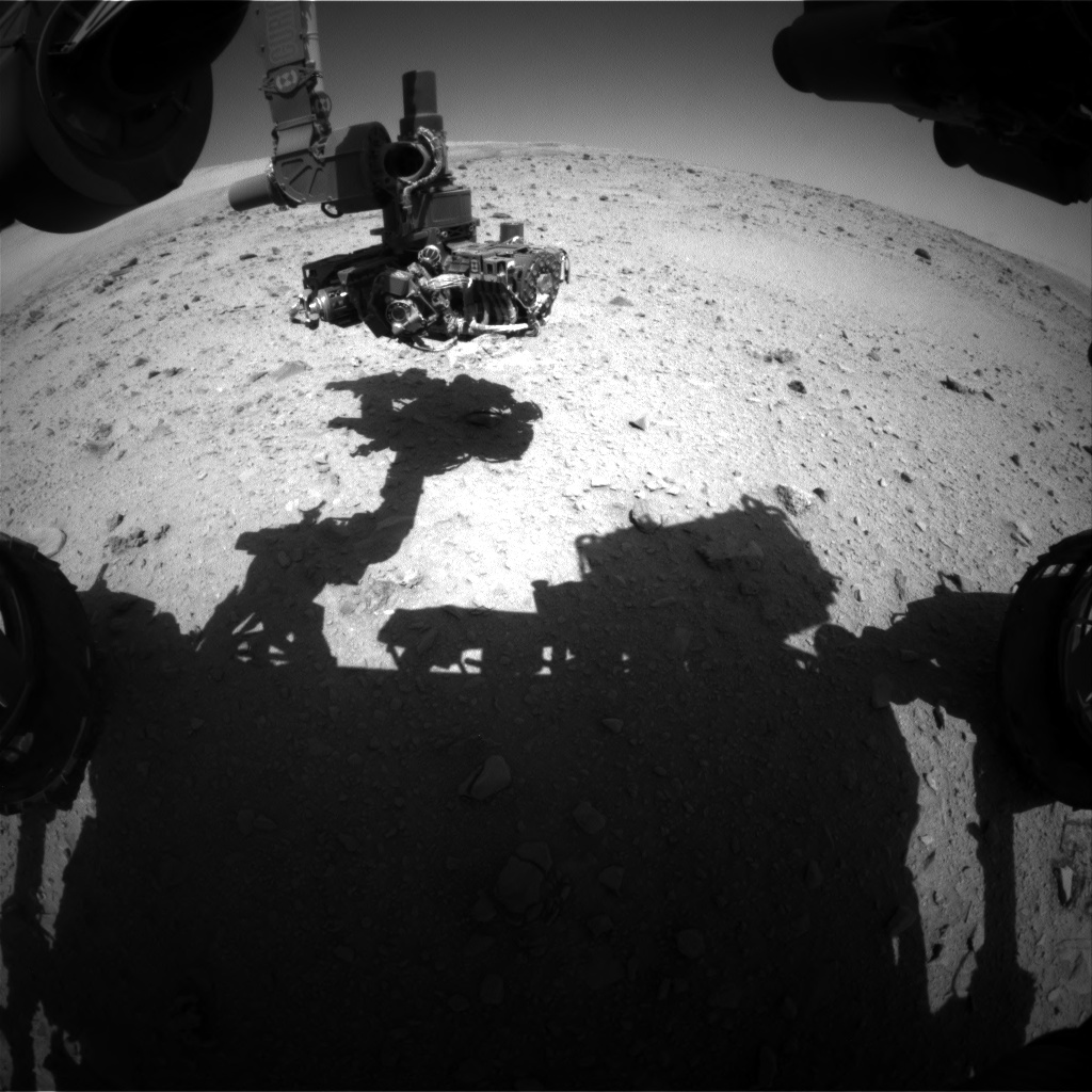 Nasa's Mars rover Curiosity acquired this image using its Front Hazard Avoidance Camera (Front Hazcam) on Sol 513, at drive 522, site number 25