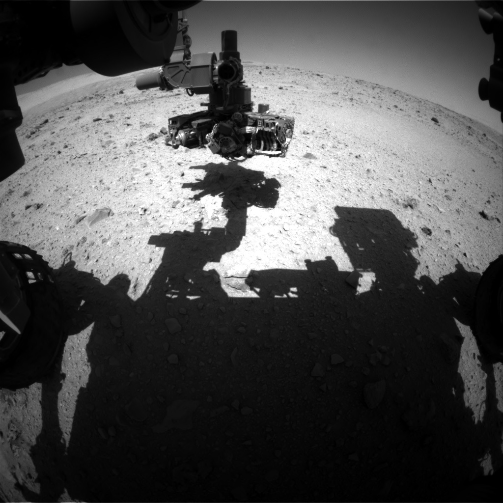 Nasa's Mars rover Curiosity acquired this image using its Front Hazard Avoidance Camera (Front Hazcam) on Sol 515, at drive 540, site number 25