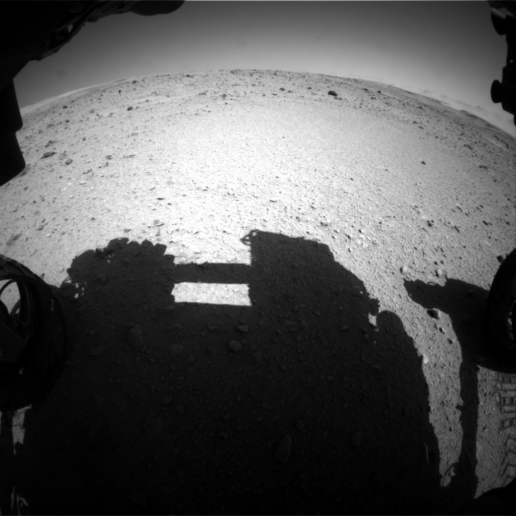 Nasa's Mars rover Curiosity acquired this image using its Front Hazard Avoidance Camera (Front Hazcam) on Sol 515, at drive 552, site number 25