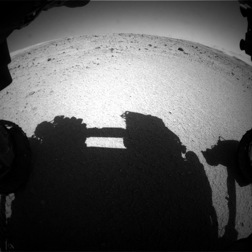 Nasa's Mars rover Curiosity acquired this image using its Front Hazard Avoidance Camera (Front Hazcam) on Sol 515, at drive 564, site number 25