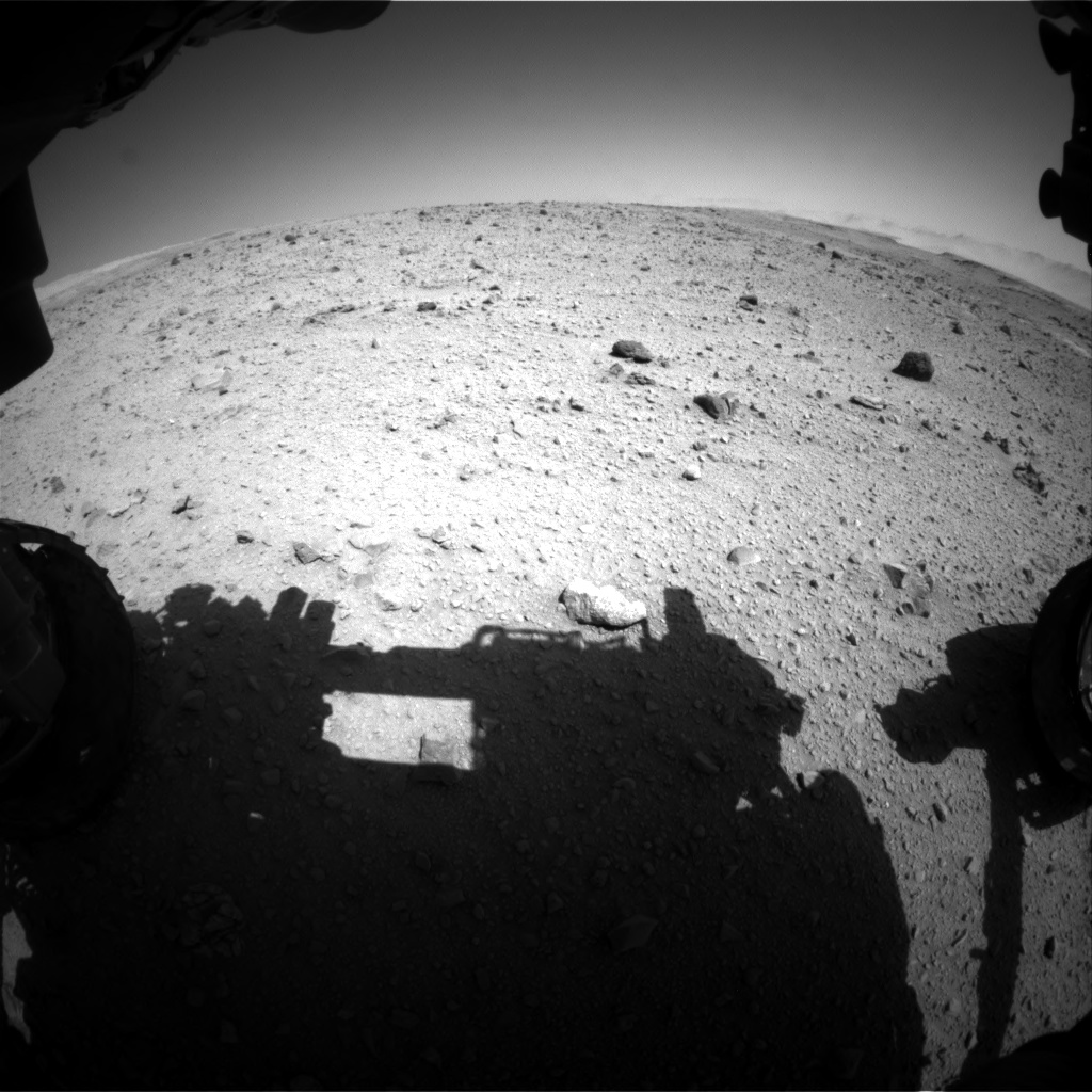 Nasa's Mars rover Curiosity acquired this image using its Front Hazard Avoidance Camera (Front Hazcam) on Sol 515, at drive 594, site number 25