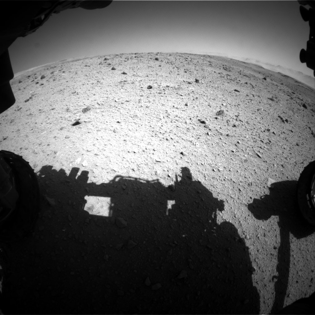 Nasa's Mars rover Curiosity acquired this image using its Front Hazard Avoidance Camera (Front Hazcam) on Sol 515, at drive 630, site number 25