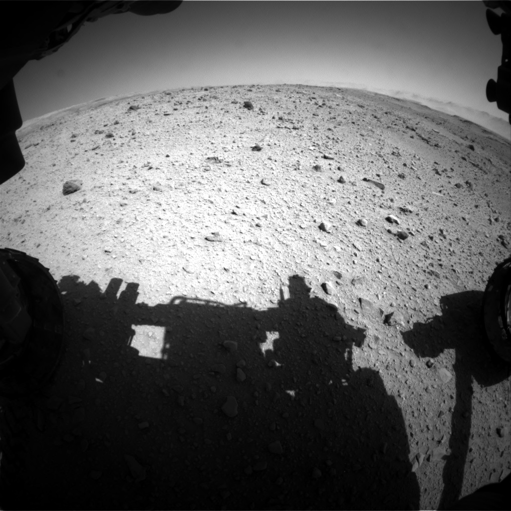 Nasa's Mars rover Curiosity acquired this image using its Front Hazard Avoidance Camera (Front Hazcam) on Sol 515, at drive 654, site number 25