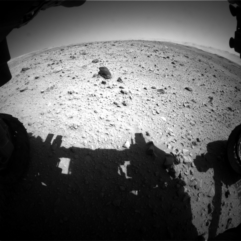 Nasa's Mars rover Curiosity acquired this image using its Front Hazard Avoidance Camera (Front Hazcam) on Sol 515, at drive 678, site number 25