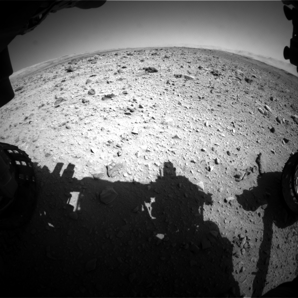 Nasa's Mars rover Curiosity acquired this image using its Front Hazard Avoidance Camera (Front Hazcam) on Sol 515, at drive 720, site number 25