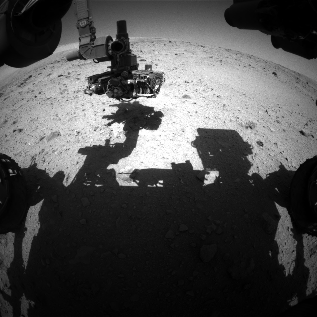 Nasa's Mars rover Curiosity acquired this image using its Front Hazard Avoidance Camera (Front Hazcam) on Sol 515, at drive 540, site number 25