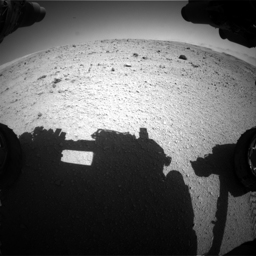 Nasa's Mars rover Curiosity acquired this image using its Front Hazard Avoidance Camera (Front Hazcam) on Sol 515, at drive 582, site number 25