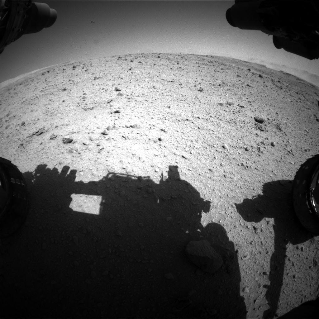 Nasa's Mars rover Curiosity acquired this image using its Front Hazard Avoidance Camera (Front Hazcam) on Sol 515, at drive 606, site number 25