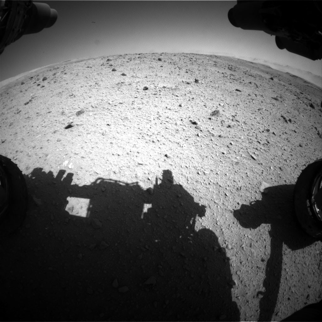 Nasa's Mars rover Curiosity acquired this image using its Front Hazard Avoidance Camera (Front Hazcam) on Sol 515, at drive 630, site number 25