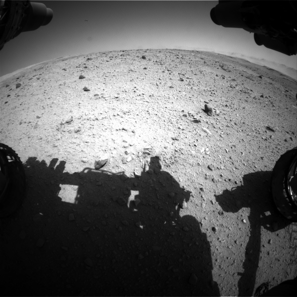 Nasa's Mars rover Curiosity acquired this image using its Front Hazard Avoidance Camera (Front Hazcam) on Sol 515, at drive 642, site number 25