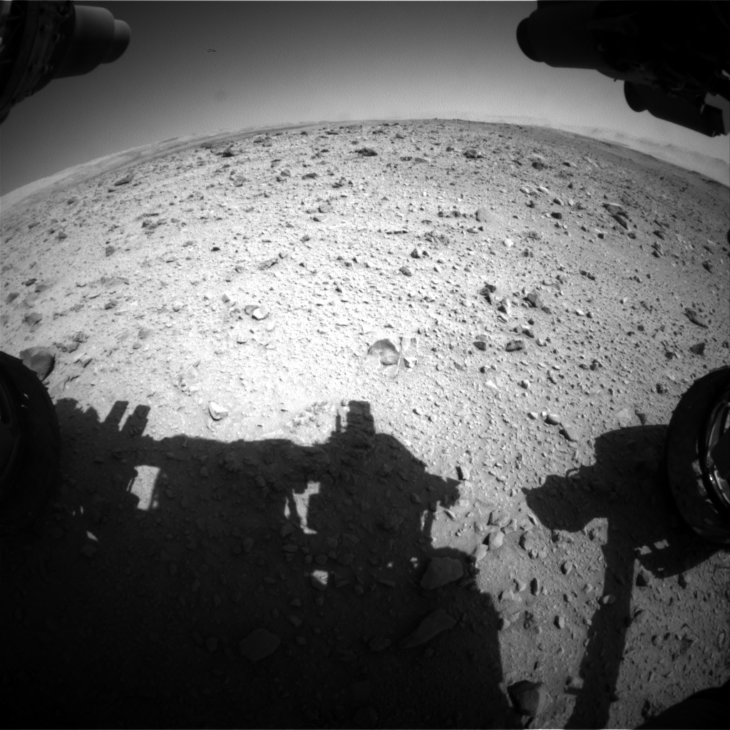 Nasa's Mars rover Curiosity acquired this image using its Front Hazard Avoidance Camera (Front Hazcam) on Sol 515, at drive 708, site number 25