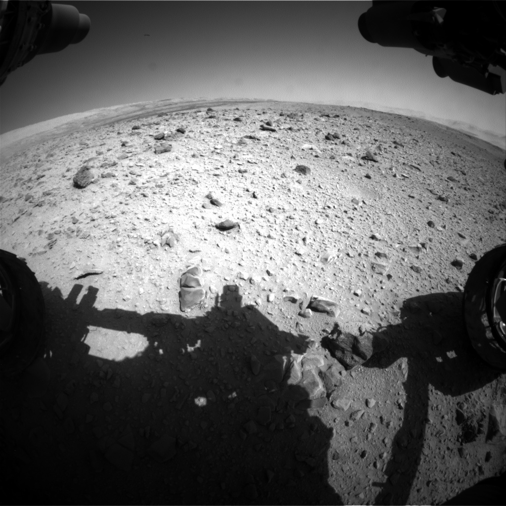 Nasa's Mars rover Curiosity acquired this image using its Front Hazard Avoidance Camera (Front Hazcam) on Sol 515, at drive 750, site number 25