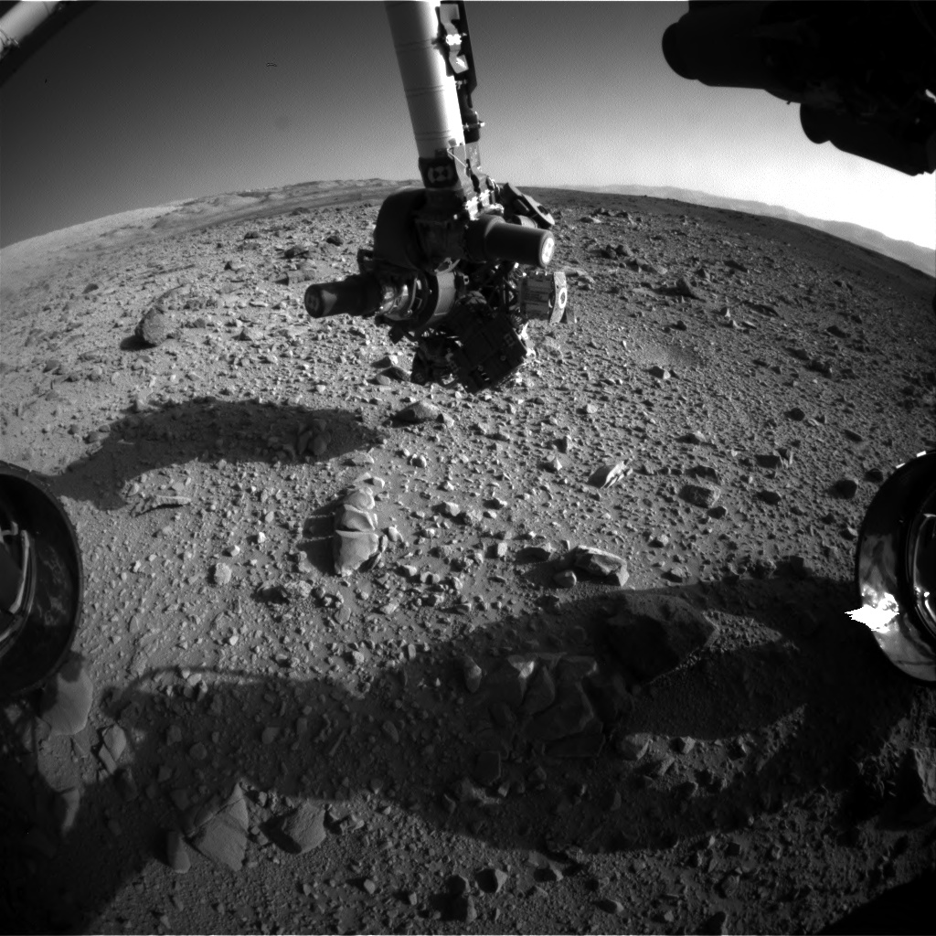 Nasa's Mars rover Curiosity acquired this image using its Front Hazard Avoidance Camera (Front Hazcam) on Sol 516, at drive 750, site number 25