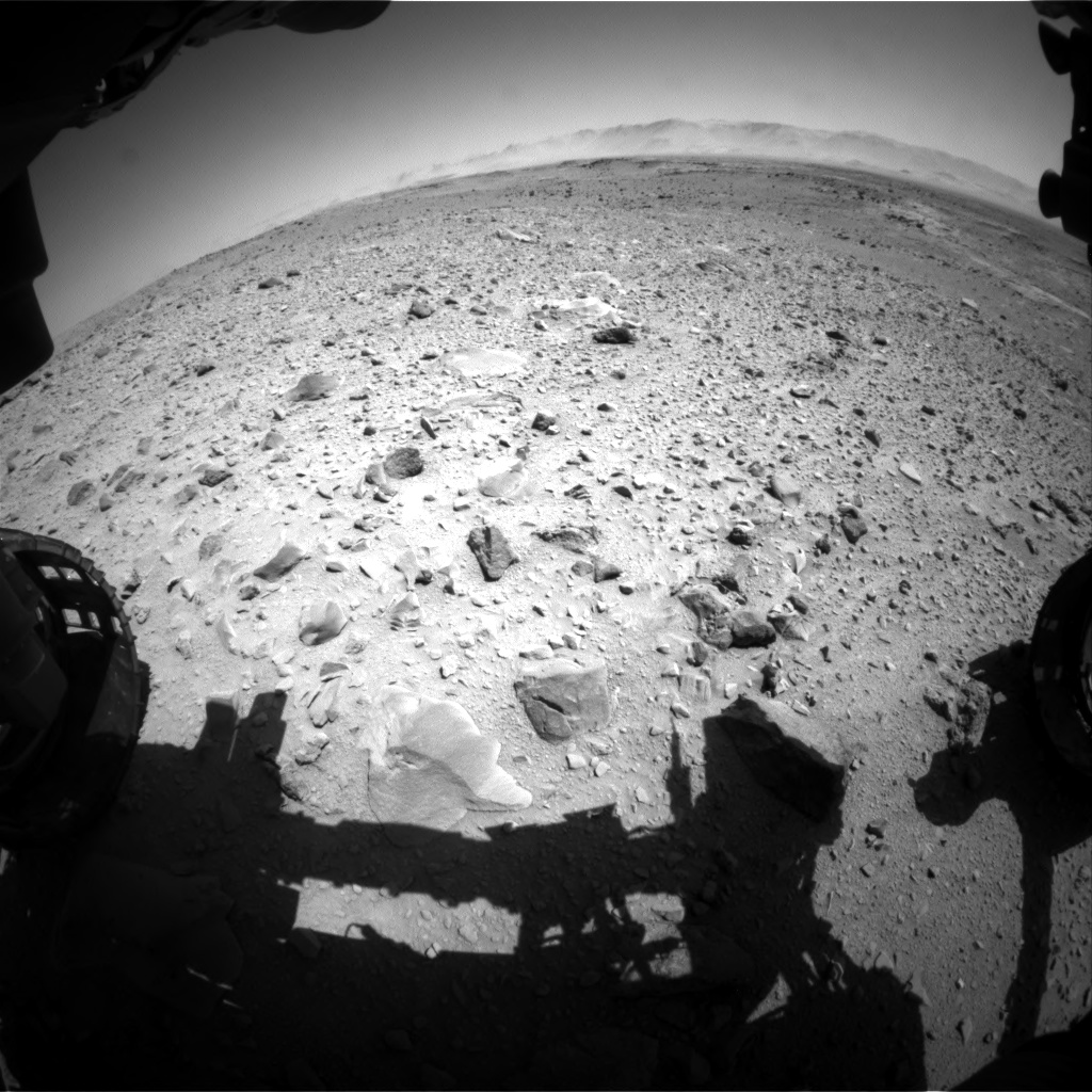 Nasa's Mars rover Curiosity acquired this image using its Front Hazard Avoidance Camera (Front Hazcam) on Sol 518, at drive 786, site number 25