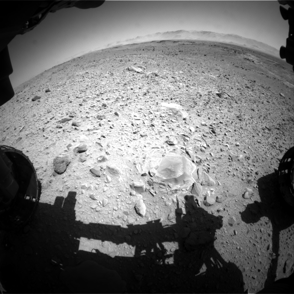 Nasa's Mars rover Curiosity acquired this image using its Front Hazard Avoidance Camera (Front Hazcam) on Sol 518, at drive 798, site number 25