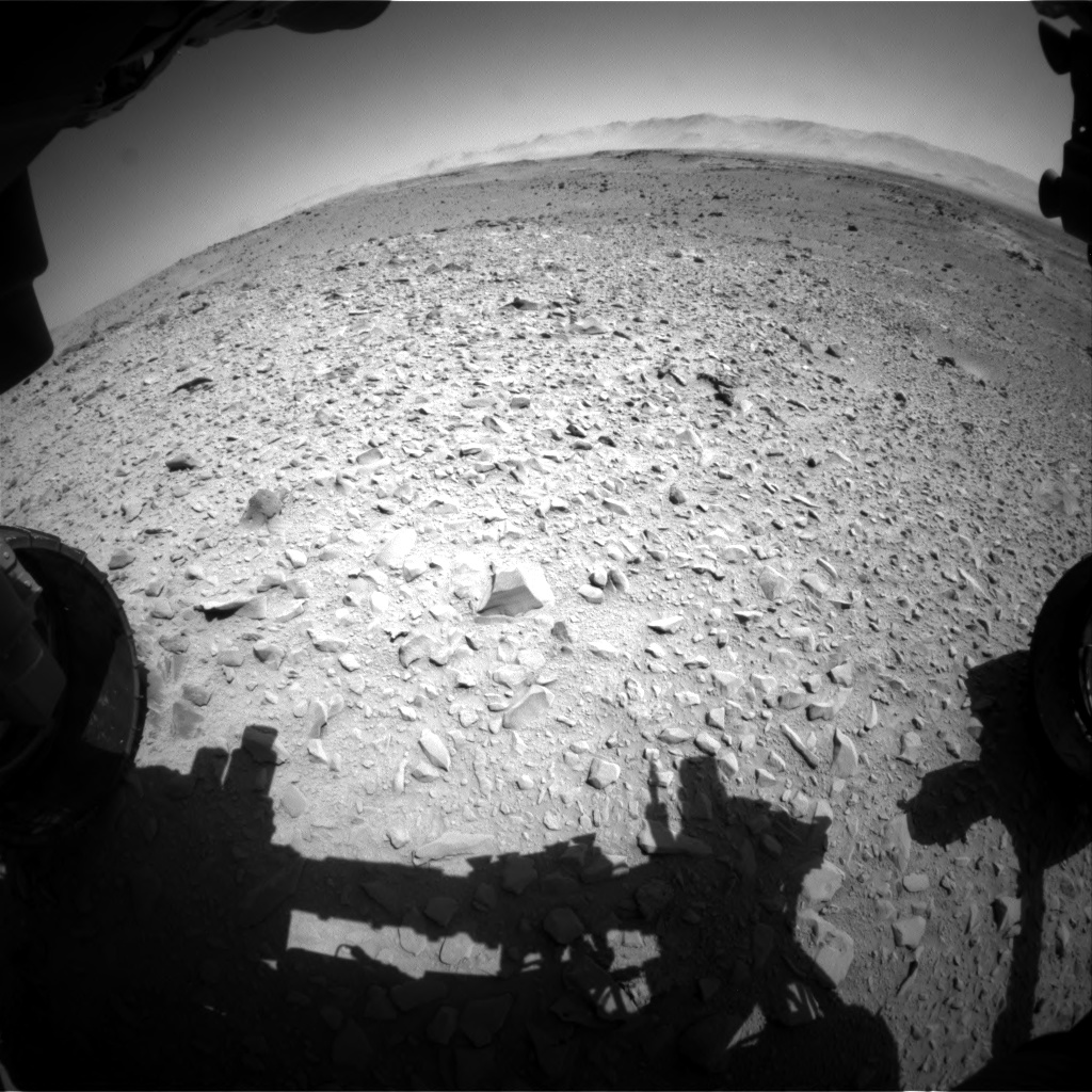 Nasa's Mars rover Curiosity acquired this image using its Front Hazard Avoidance Camera (Front Hazcam) on Sol 518, at drive 840, site number 25