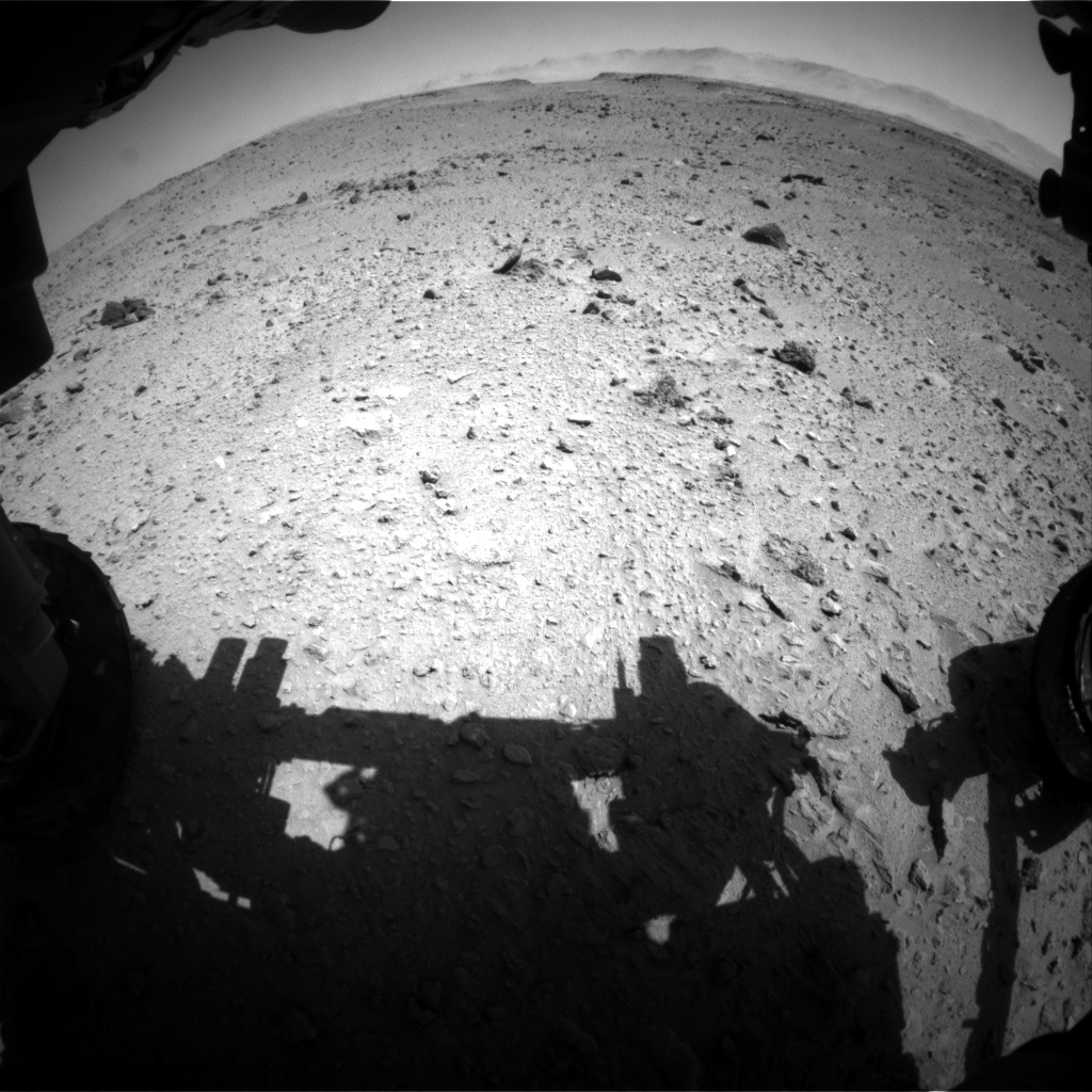 Nasa's Mars rover Curiosity acquired this image using its Front Hazard Avoidance Camera (Front Hazcam) on Sol 519, at drive 934, site number 25