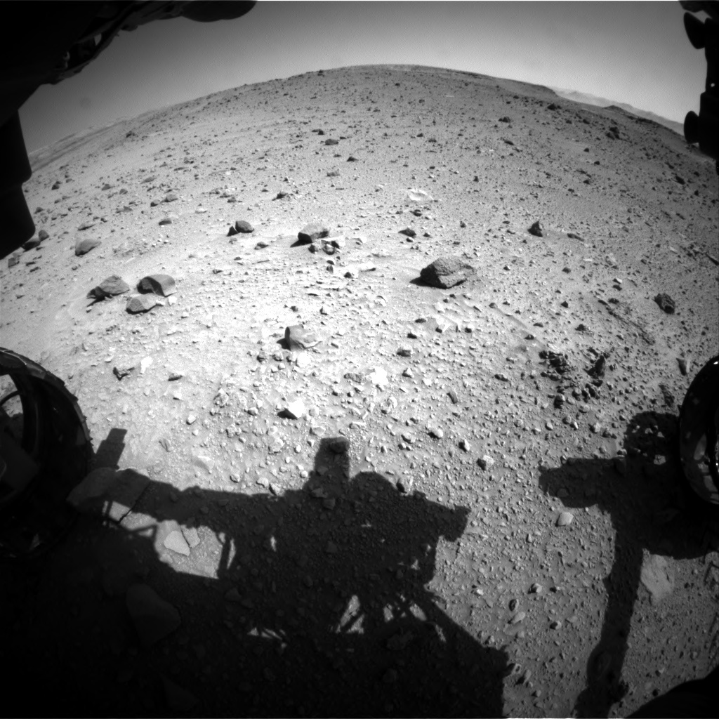 Nasa's Mars rover Curiosity acquired this image using its Front Hazard Avoidance Camera (Front Hazcam) on Sol 520, at drive 1082, site number 25