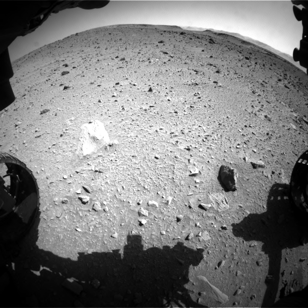Nasa's Mars rover Curiosity acquired this image using its Front Hazard Avoidance Camera (Front Hazcam) on Sol 520, at drive 1094, site number 25