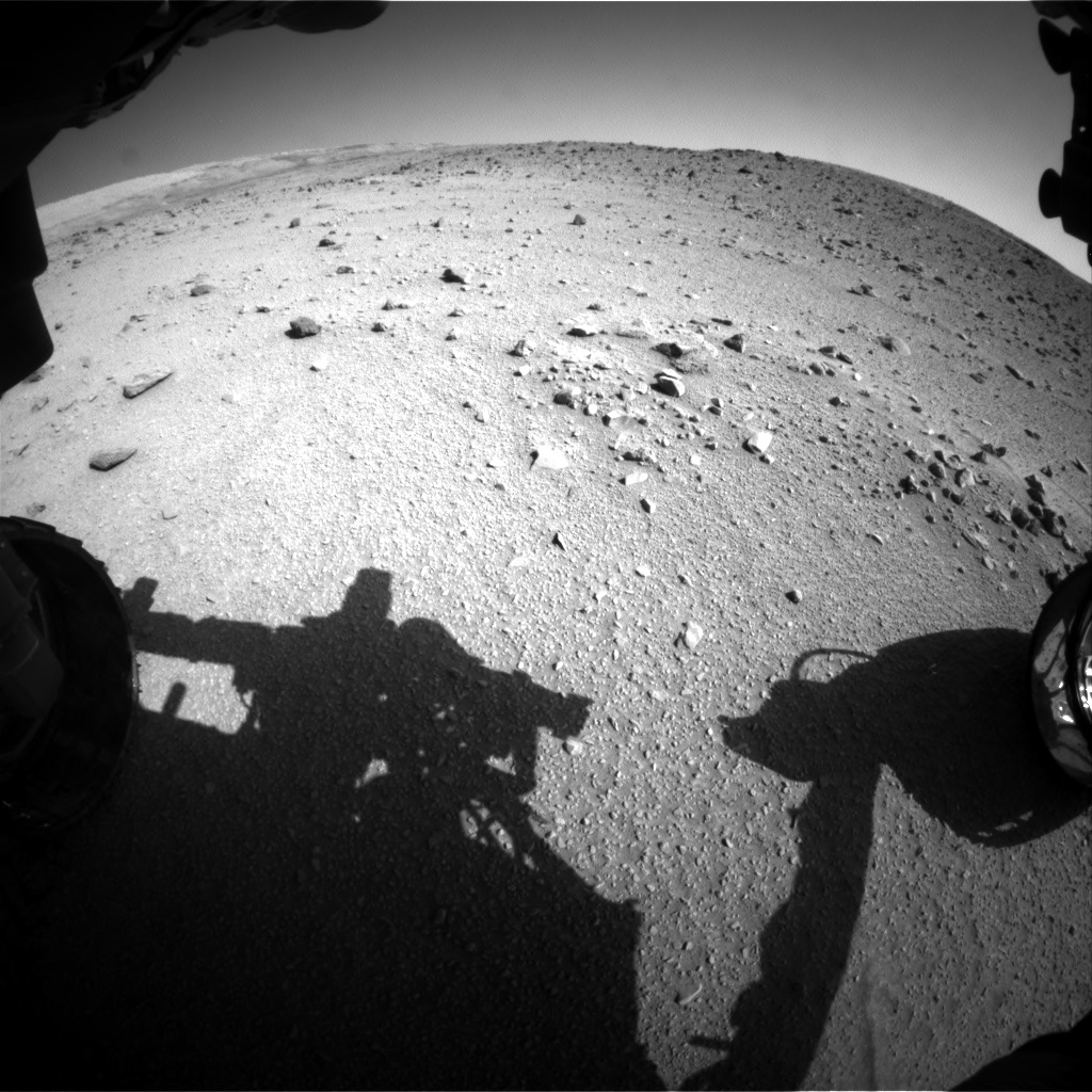 Nasa's Mars rover Curiosity acquired this image using its Front Hazard Avoidance Camera (Front Hazcam) on Sol 520, at drive 1178, site number 25