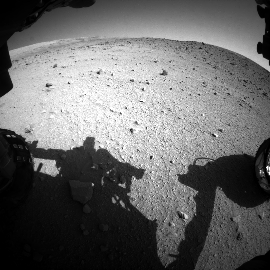Nasa's Mars rover Curiosity acquired this image using its Front Hazard Avoidance Camera (Front Hazcam) on Sol 520, at drive 1196, site number 25