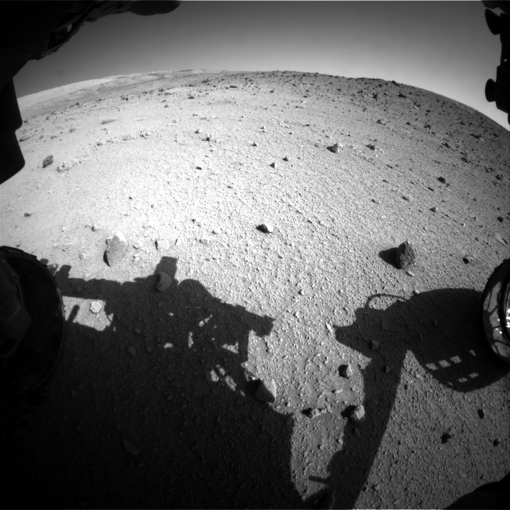 Nasa's Mars rover Curiosity acquired this image using its Front Hazard Avoidance Camera (Front Hazcam) on Sol 520, at drive 1208, site number 25