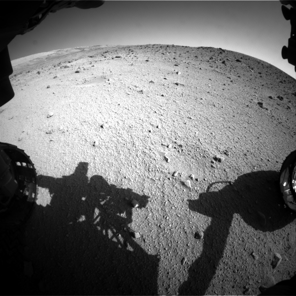 Nasa's Mars rover Curiosity acquired this image using its Front Hazard Avoidance Camera (Front Hazcam) on Sol 520, at drive 1226, site number 25