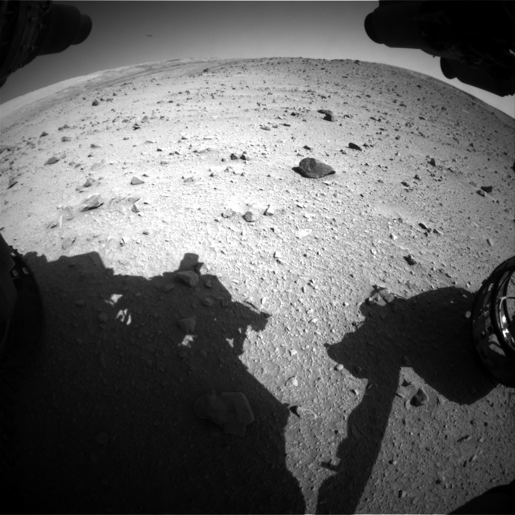 Nasa's Mars rover Curiosity acquired this image using its Front Hazard Avoidance Camera (Front Hazcam) on Sol 520, at drive 1118, site number 25