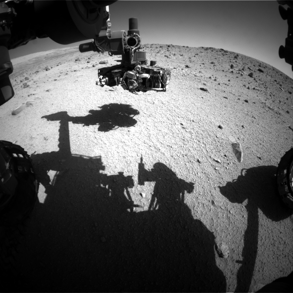 Nasa's Mars rover Curiosity acquired this image using its Front Hazard Avoidance Camera (Front Hazcam) on Sol 521, at drive 1262, site number 25