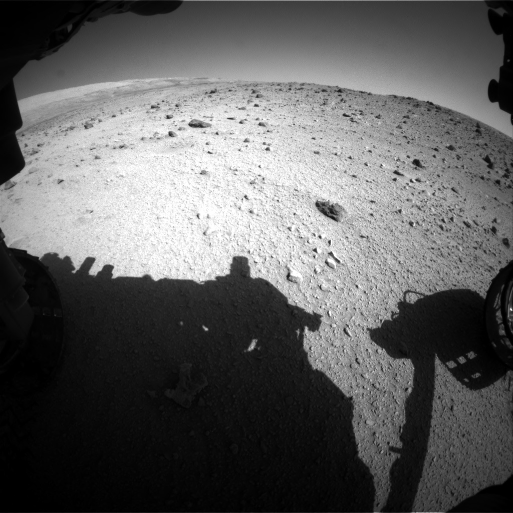 Nasa's Mars rover Curiosity acquired this image using its Front Hazard Avoidance Camera (Front Hazcam) on Sol 521, at drive 1268, site number 25