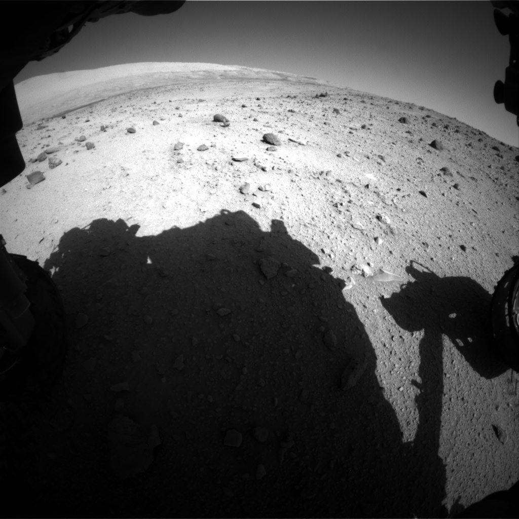 Nasa's Mars rover Curiosity acquired this image using its Front Hazard Avoidance Camera (Front Hazcam) on Sol 521, at drive 1286, site number 25