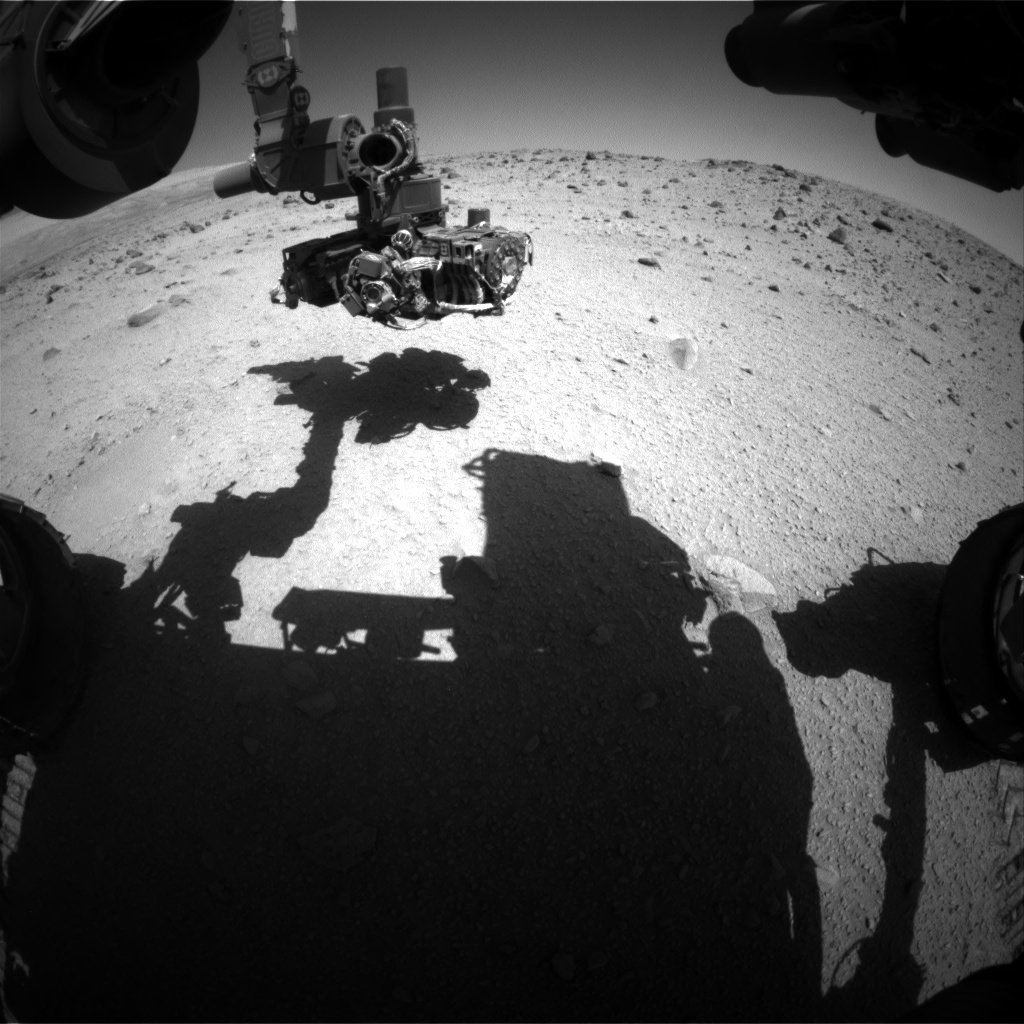 Nasa's Mars rover Curiosity acquired this image using its Front Hazard Avoidance Camera (Front Hazcam) on Sol 521, at drive 1244, site number 25