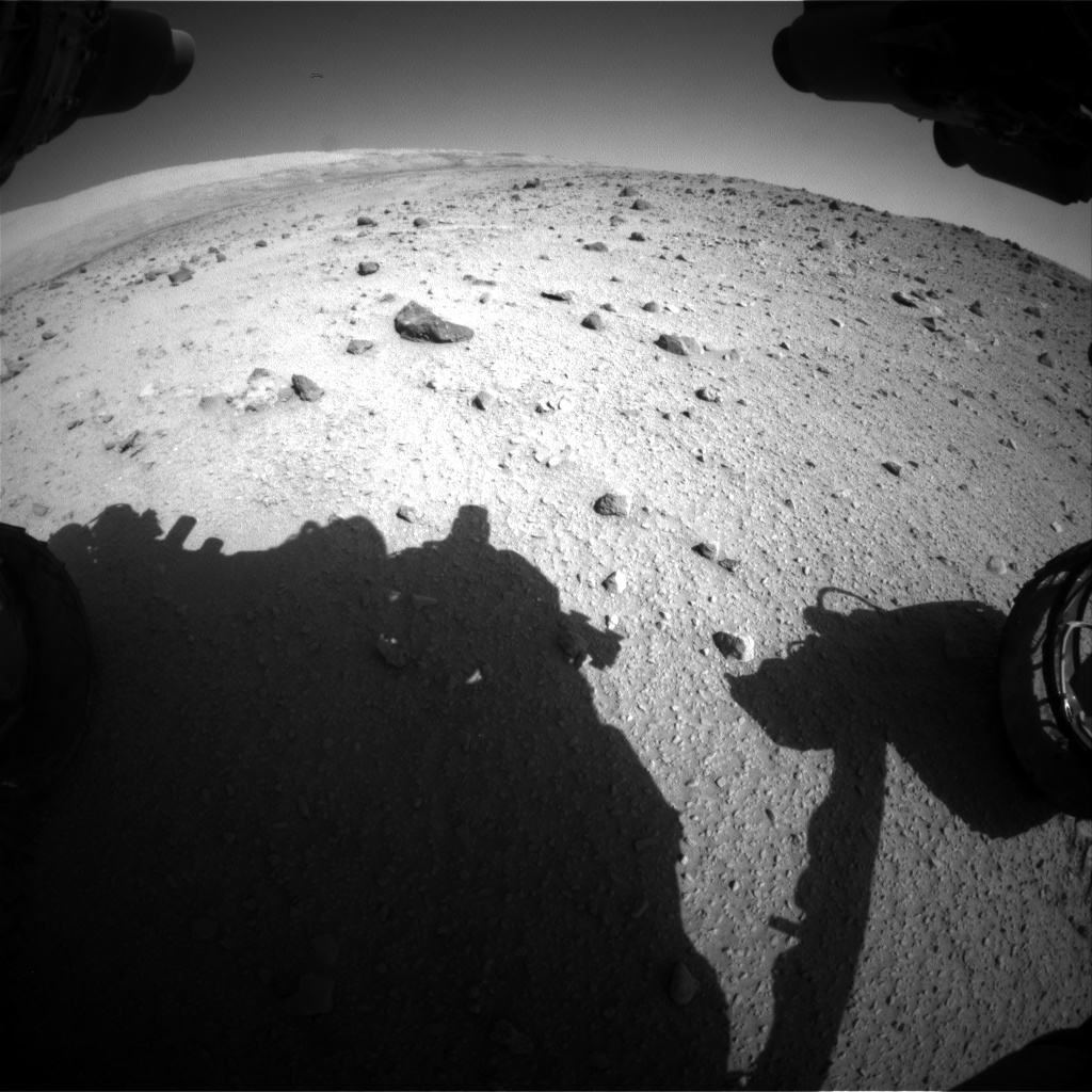 Nasa's Mars rover Curiosity acquired this image using its Front Hazard Avoidance Camera (Front Hazcam) on Sol 521, at drive 1274, site number 25