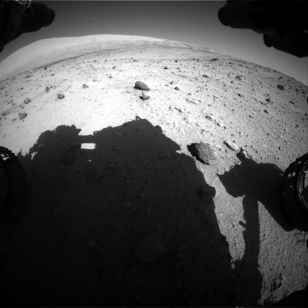 Nasa's Mars rover Curiosity acquired this image using its Front Hazard Avoidance Camera (Front Hazcam) on Sol 521, at drive 1292, site number 25