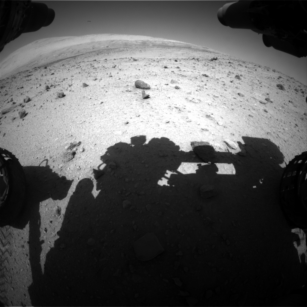 Nasa's Mars rover Curiosity acquired this image using its Front Hazard Avoidance Camera (Front Hazcam) on Sol 522, at drive 1296, site number 25