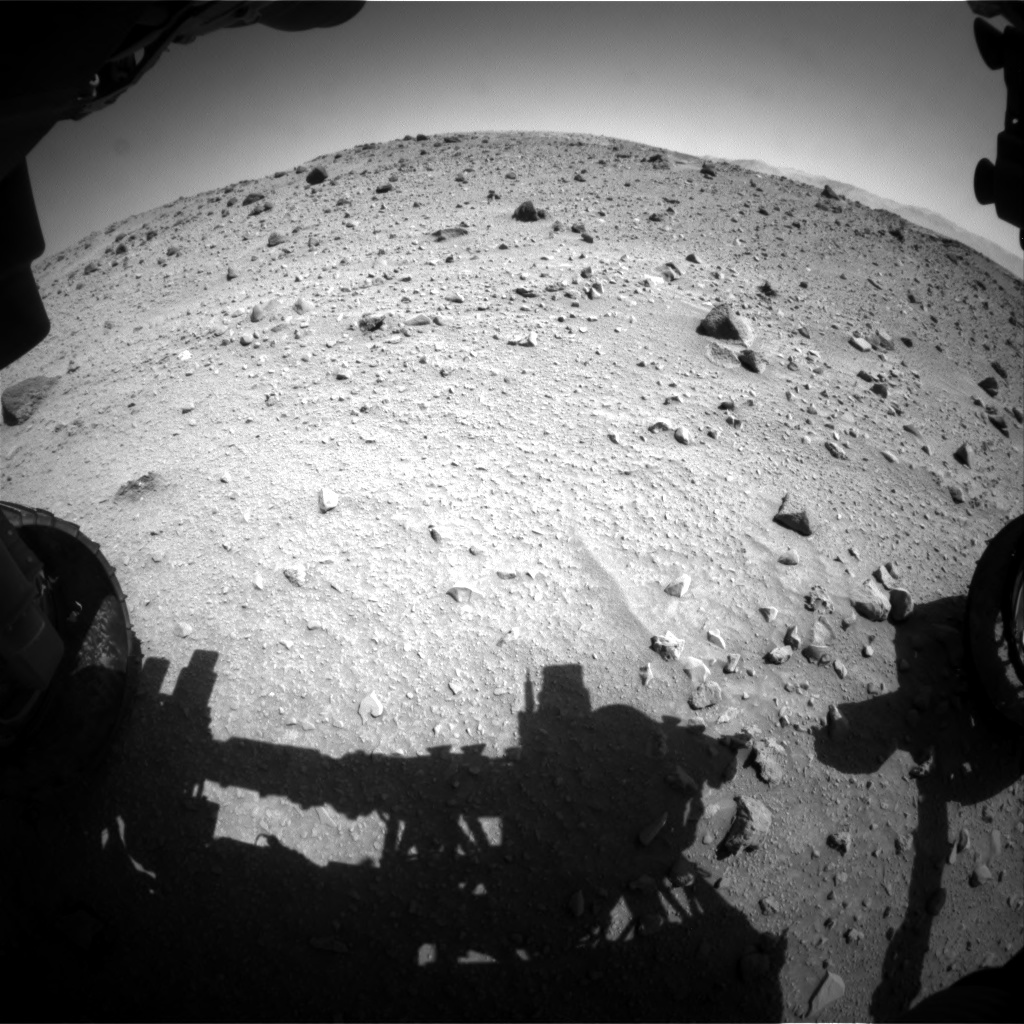 Nasa's Mars rover Curiosity acquired this image using its Front Hazard Avoidance Camera (Front Hazcam) on Sol 524, at drive 1318, site number 25