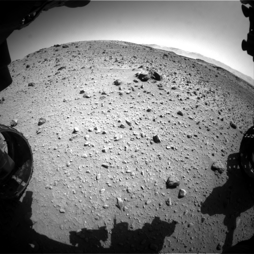 Nasa's Mars rover Curiosity acquired this image using its Front Hazard Avoidance Camera (Front Hazcam) on Sol 524, at drive 1402, site number 25