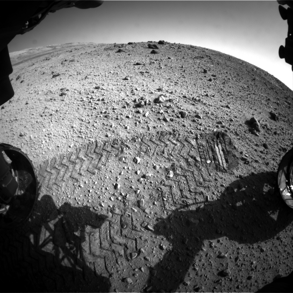 Nasa's Mars rover Curiosity acquired this image using its Front Hazard Avoidance Camera (Front Hazcam) on Sol 524, at drive 1496, site number 25