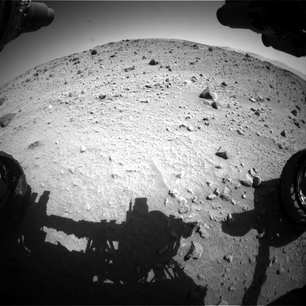 Nasa's Mars rover Curiosity acquired this image using its Front Hazard Avoidance Camera (Front Hazcam) on Sol 524, at drive 1318, site number 25