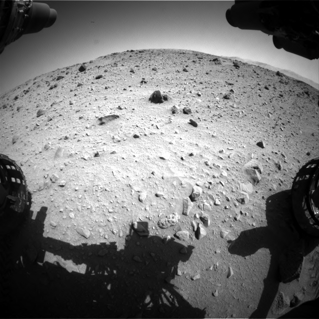 Nasa's Mars rover Curiosity acquired this image using its Front Hazard Avoidance Camera (Front Hazcam) on Sol 524, at drive 1330, site number 25