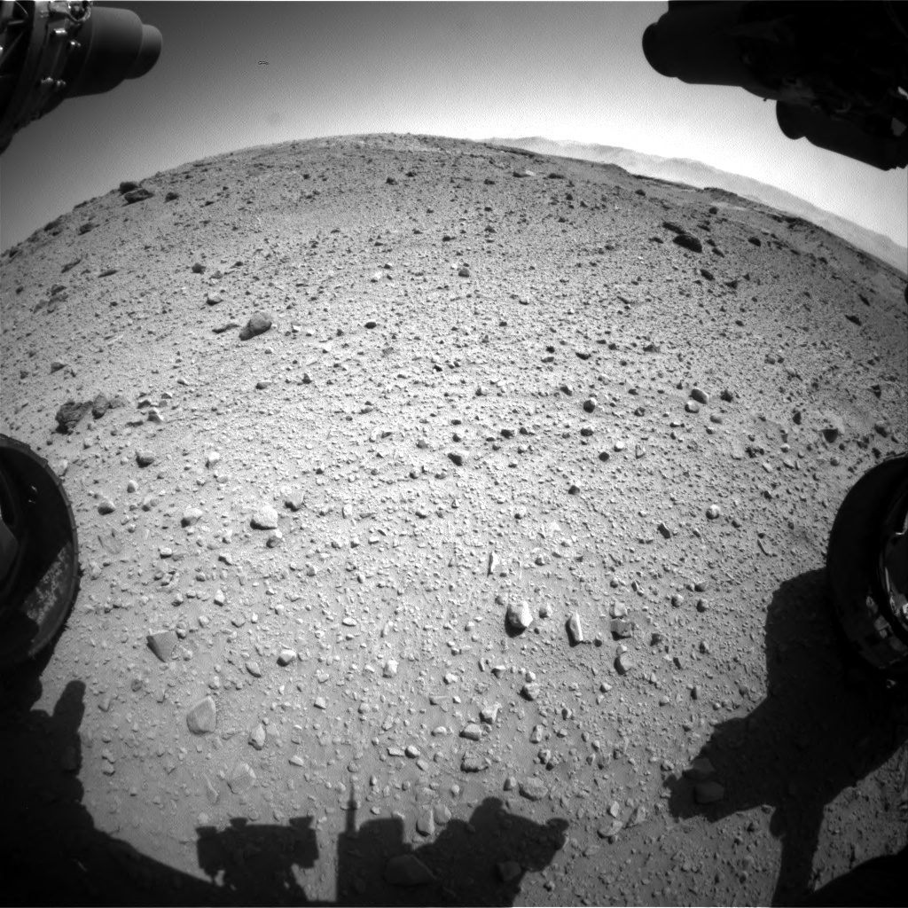 Nasa's Mars rover Curiosity acquired this image using its Front Hazard Avoidance Camera (Front Hazcam) on Sol 524, at drive 1438, site number 25