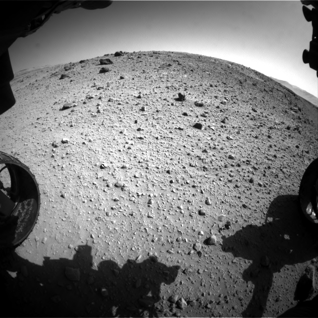 Nasa's Mars rover Curiosity acquired this image using its Front Hazard Avoidance Camera (Front Hazcam) on Sol 526, at drive 1508, site number 25
